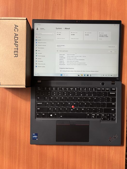 Laptop Lenovo ThinkPad T14 Gen 4 i5 Gen 13 16GB 512 SSD WIN 11 PRO