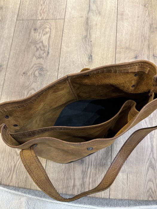 Кожена чанта кафяво/ черно