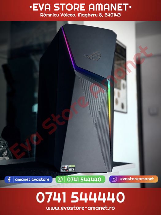 Sistem PC Gaming ASUS ROG Strix G10CK Ryzen 7 5800X RTX 3060 12GB SSD 512GB RGB 8GB RAM Windows 11 Pro