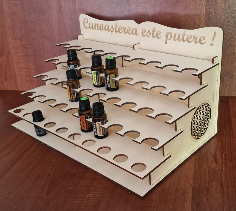 Raft pentru 50 sticluțe uleiuri esențiale doTERRA .