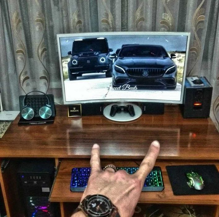 Gaming PC + 32" Curved Samsung | GTA 5 | CS2 | RGB | 2TB    Игровой ПК