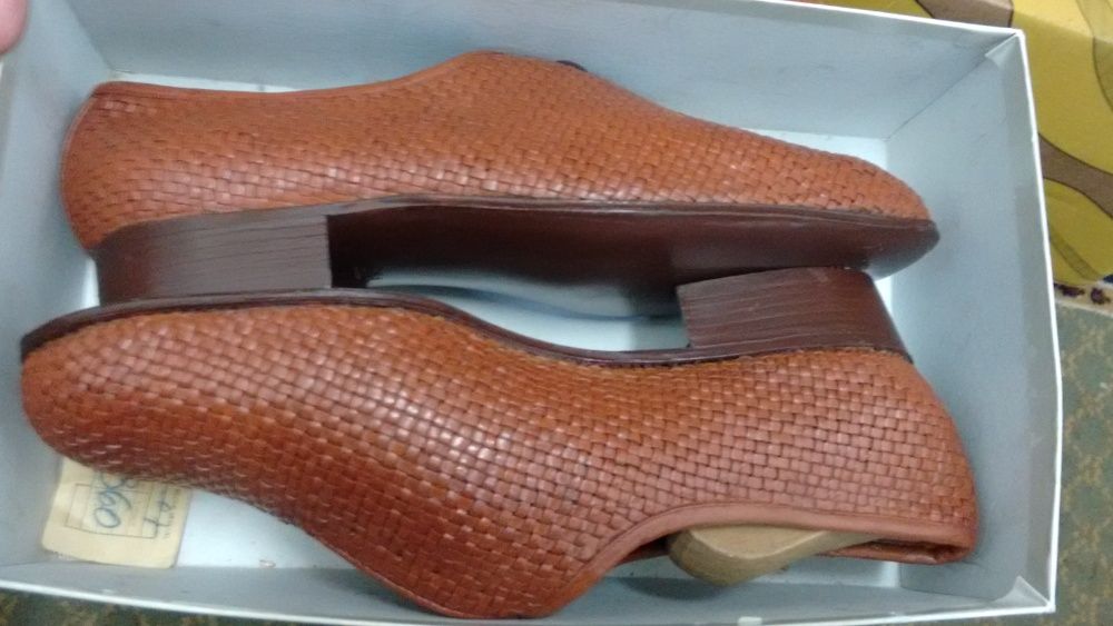 Pantofi anii'70 Noi/NOS Piele Masura 28,5/8/44 Vintage Retro Nepurtati