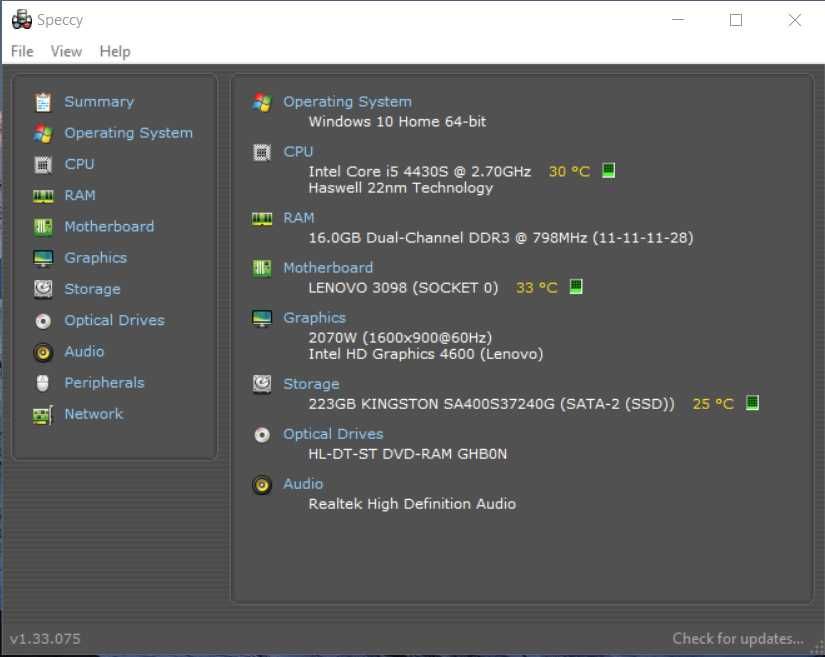 Calculator Lenovo i5 | 240GB SSD | 16GB RAM | Win10 Home Romanian