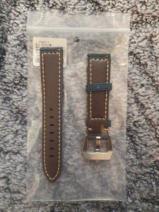 Curea ceas piele albastra 20mm cu sistem Quick release