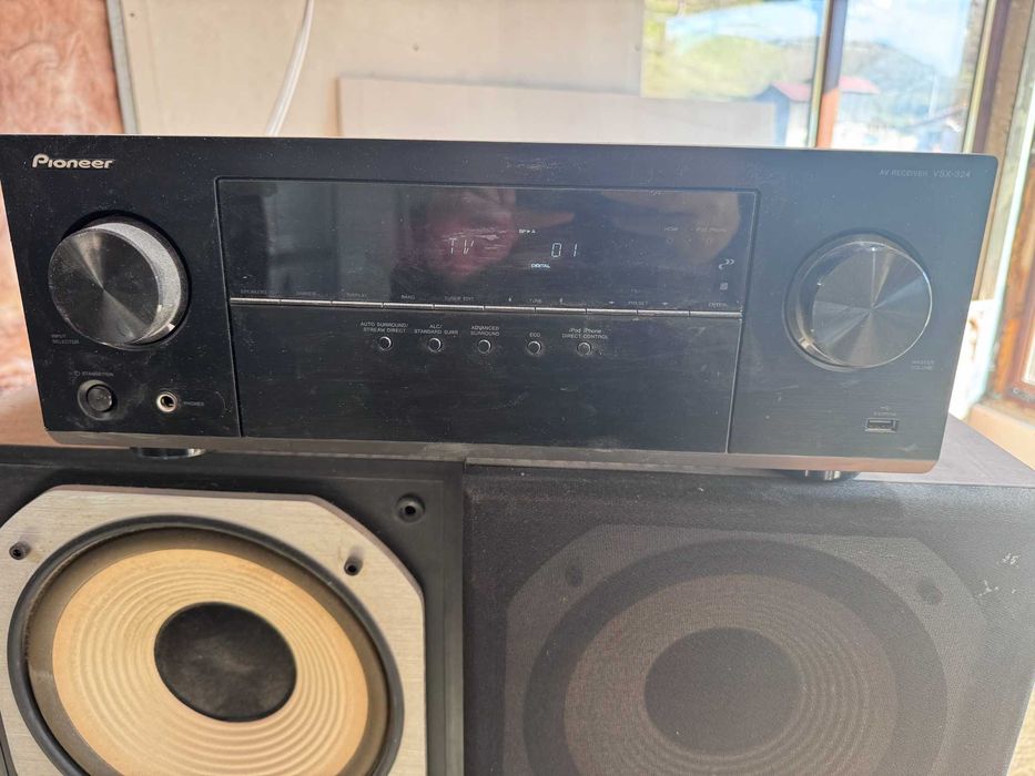 Продавам Усилвател (Pioneer vsx -324-k-p + сет AKAI) с колони