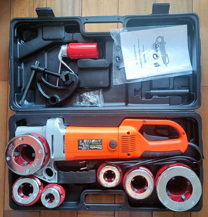 Clupa electrica, masina filetat tevi, 2300W, 6 bacuri 1/2"-2" BSP