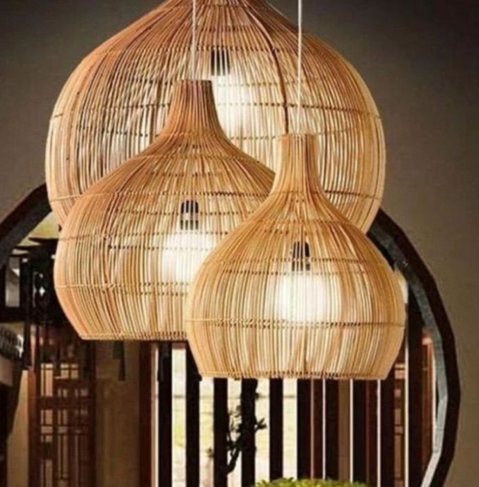 Осветителни тела плетени от бамбук