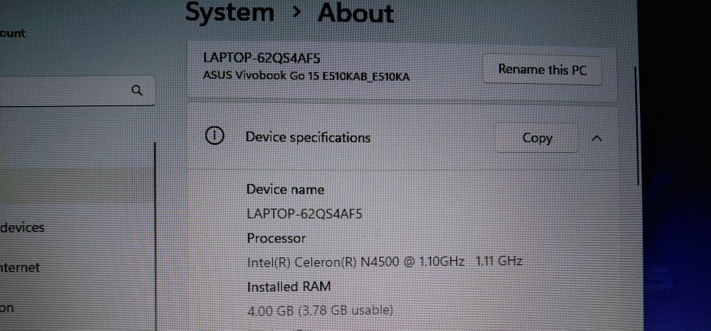Ноутбук ASUS Vivobook Go 15 E510