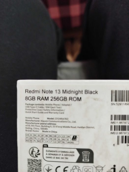 Redmi Note 13  8 Gb ram ,256 gb rom
