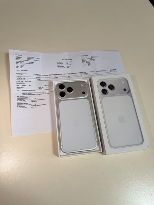 iPhone 17 Pro Max 256GB Silver ALB, Ca Nou Factura Garantie