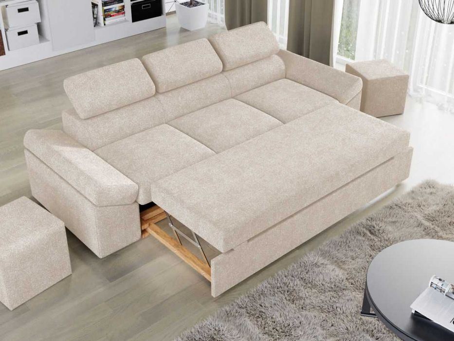 Canapea Extensibila Magic Plusata Crem - Transport Gratuit