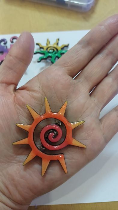 Этно брошь ұлттық нақыш