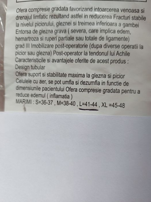 Orteza glezna fixa/mobila