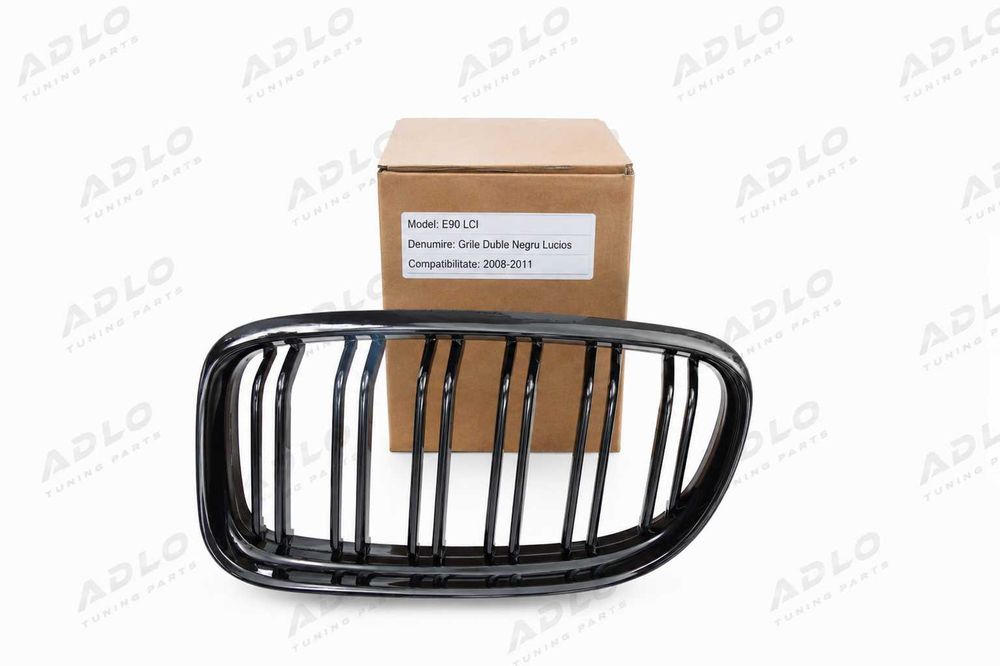 Grile duble BMW E90 E91 LCI Seria 3 M negru lucios