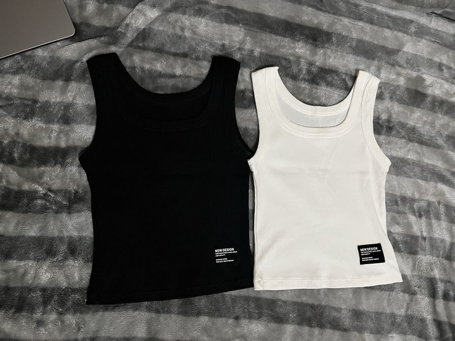 Oq va qora Crop toplar