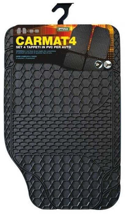 Универсални гумени Стелки за кола 4 броя - Черни.