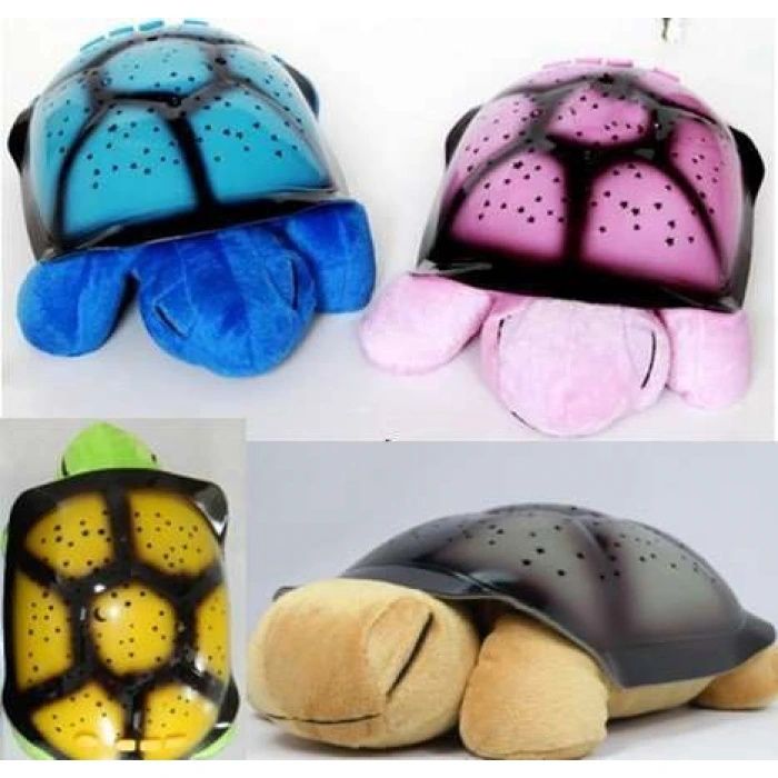 Детска музикална нощна лампа звездно небе - костенурка