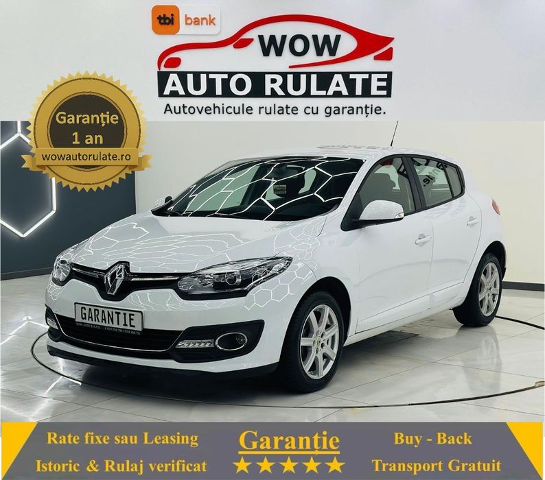 Renault Megane 2014 1.5D E5 Garantie  12 Luni Rate Avans 0 Doar  Cu Buletinul