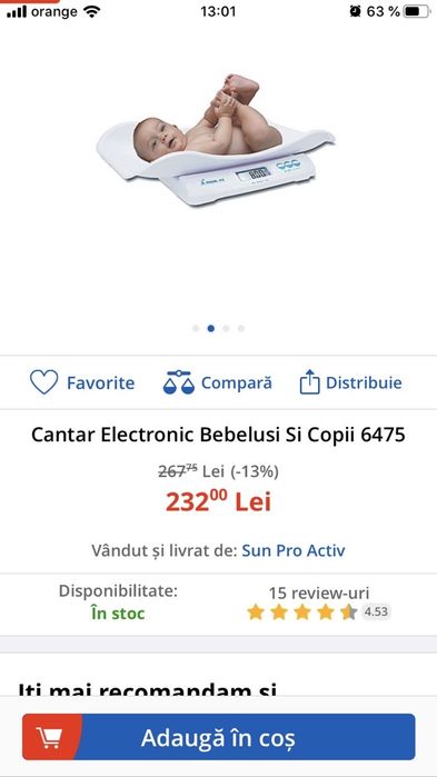 Cântar bebeluși
