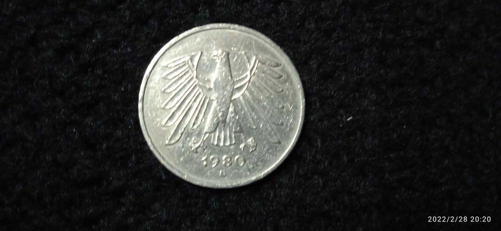 Vând 5 mărci germane 1980.
