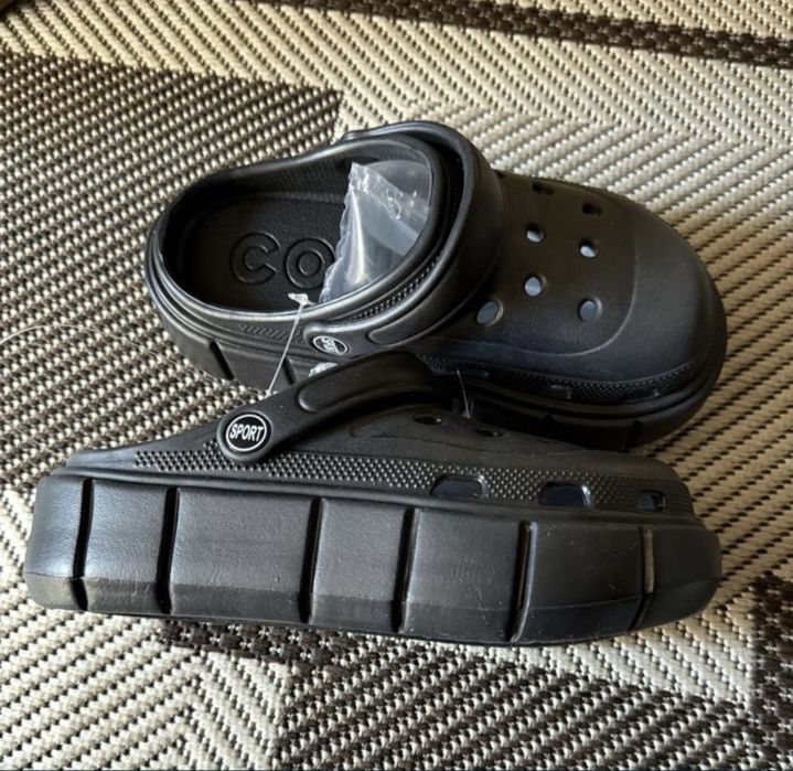 Кроксы-сабо черные 38 р-р