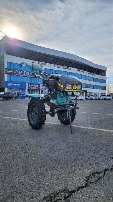 Motoblok 190F benzin | Temir kapot | Starterli