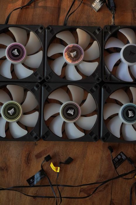 6x Ventilatoare Corsair – 5x ML120 RGB Elite + 1x RS120 5V ARGB