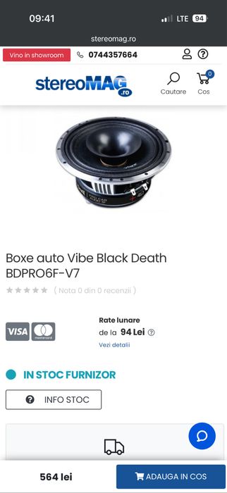 Difuzoare  Vibe Black Death BDPRO6F-V7