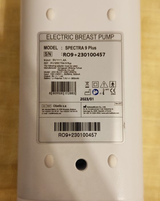 Pompă de sân Spectra 9 plus