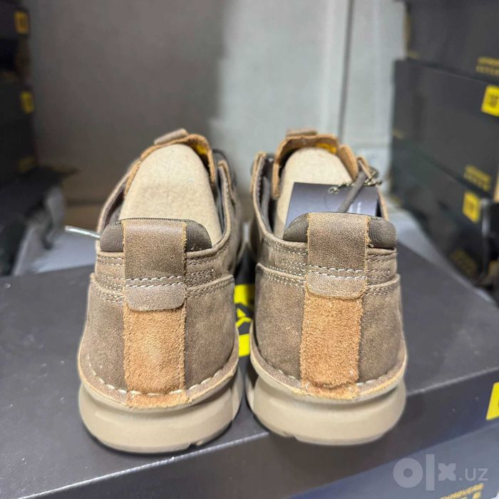 Туфли кожаные, мокасины мужские Cat Caterpillar Emanate Khaki [39-45]