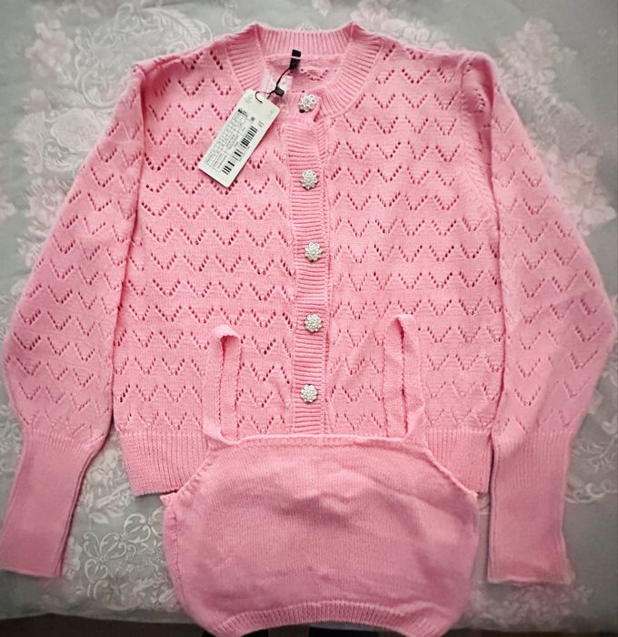 Комплект жилетка и бюстие плетиво-НОВИ