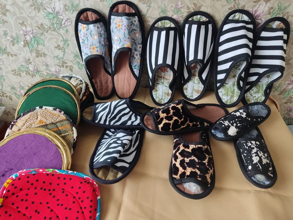 Ручной работы тапочки, прихватки, стельки, утеплитель для чайника!