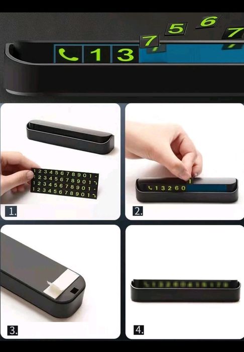 Suport (display) pt. afișare nr. de telefon pe bordul mașinii