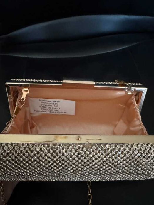 Официална чанта - клъч с камъчета