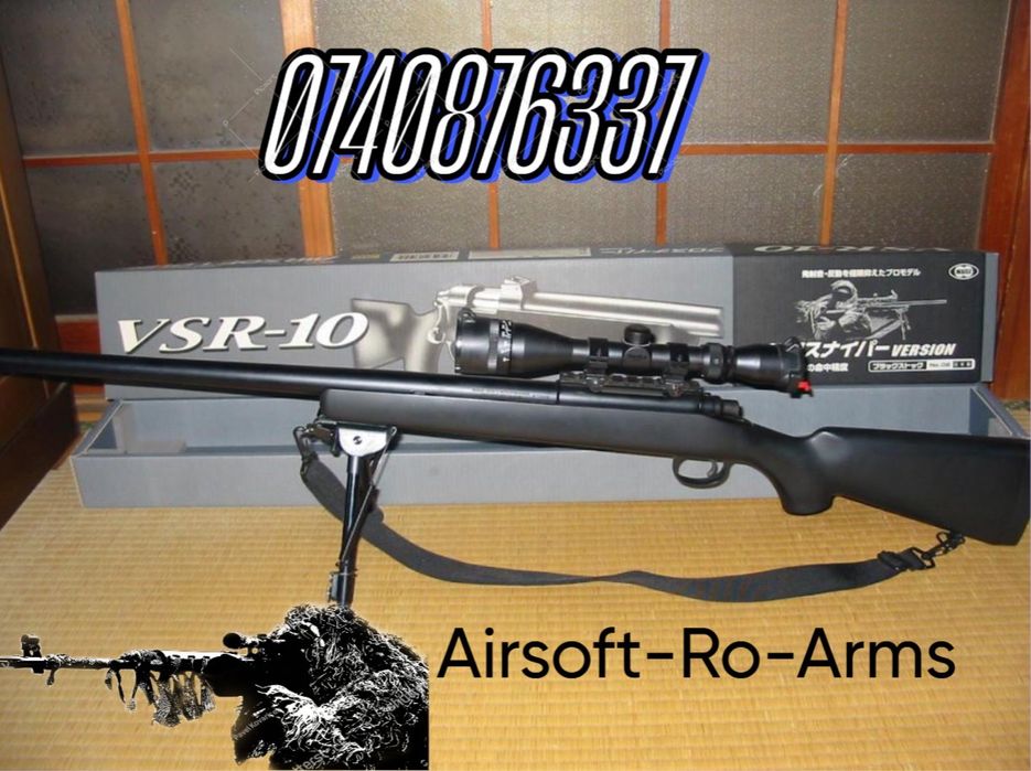 Pusca Airsoft Sniper FullMetal Mod 8,4j PutereMAXIMA Daunatori/Tinta