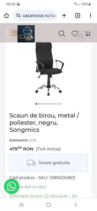 Vand scaun de birou nou