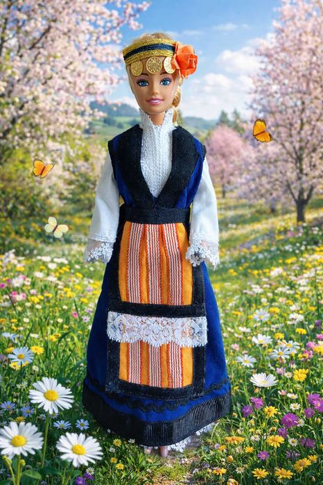 Сувенирна кукла Карина с Карловска народна носия.