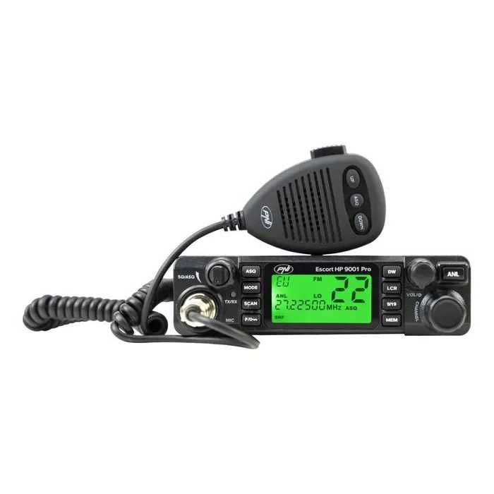 Statie radio CB PNI Escort HP 9001 PRO ASQ reglabil, AM-FM, 12V/24V, 4W, Scan, Dual Watch, ANL, ecran multicolor