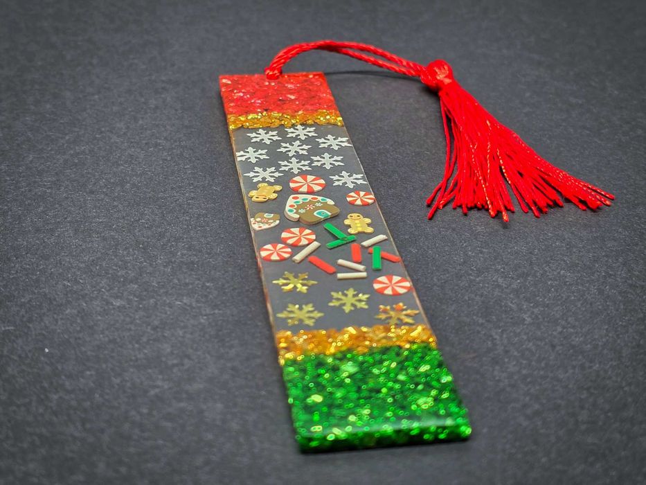 Коледен книгоразделител от епоксидна смола