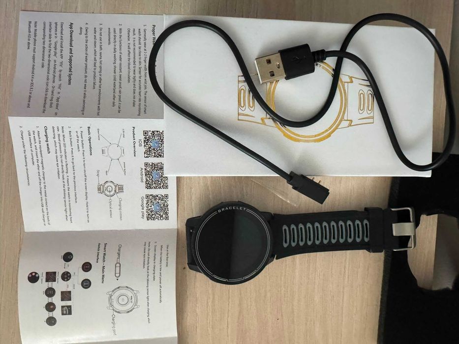 Smartwatch sport Android/iPhone — cu puls, notificări, FitPro, nou