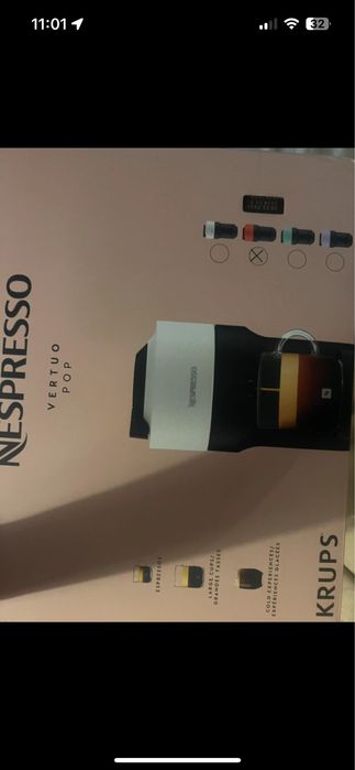 Espressor Nespresso Verto Pop, nou, culoarea roșie