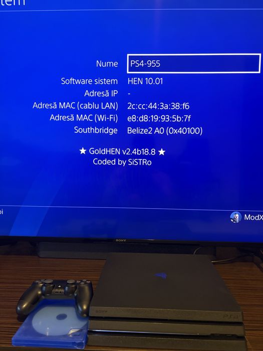 PS4 Pro 1TB modat