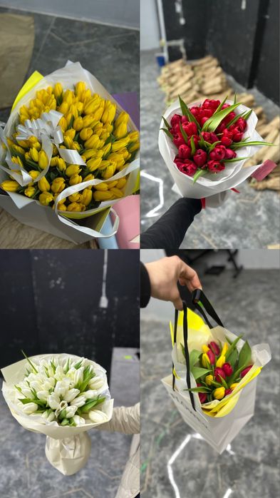 Тюльпаны по 300тг бутон , Можно оптом