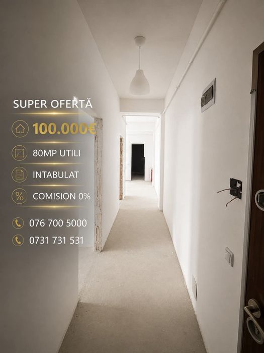 Apartament 3 CAMERE OFERTA TOP  Intabulat-DIRECT PROPRIETAR Comision 0%-100.000€