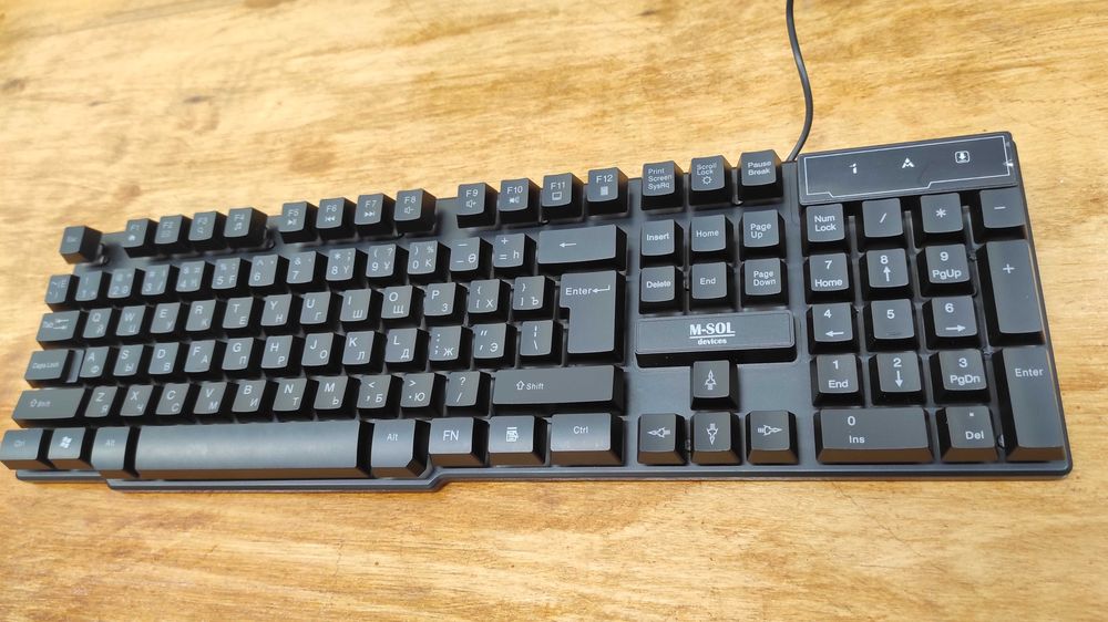 M-SOL UKB-200BL, Игровая RGB, клавиш: 104, Длина кабеля 1,5 метра,