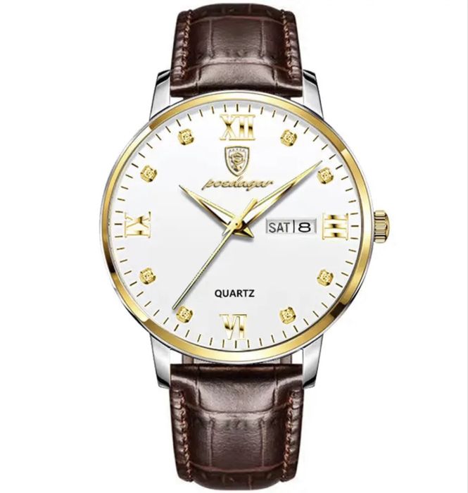 Мъжки класически, модерни и стилни кварцови часовници с кожена кайшка!