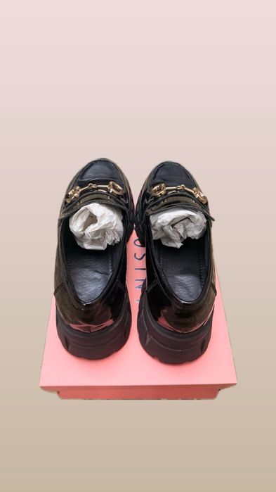 JOSINY лоферы чёрные (минималистичные)