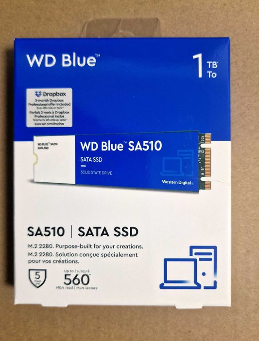 SSD WD Blue SA510 SATA 1 TB M2, nou, sigilat