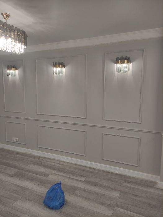 Плинтус, Молдинг, Галтели и Покраска.