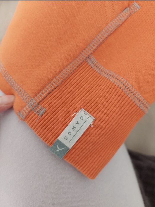 Hanorac Domyos portocaliu cu glugă, 14 ani (158–164 cm), nou